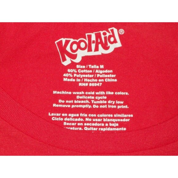 Santa Kool Aid Red Christmas Glitter Tshirt KoolAid Junior 7 9 Size Medium - Picture 12 of 12
